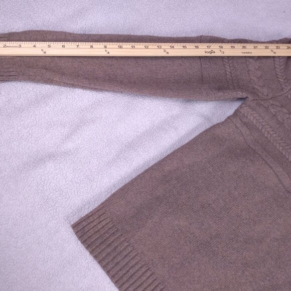 Marc Anthony Men’s Shawl Collar Sweater Medium Tan Cable Knit Pullover - Picture 12 of 16